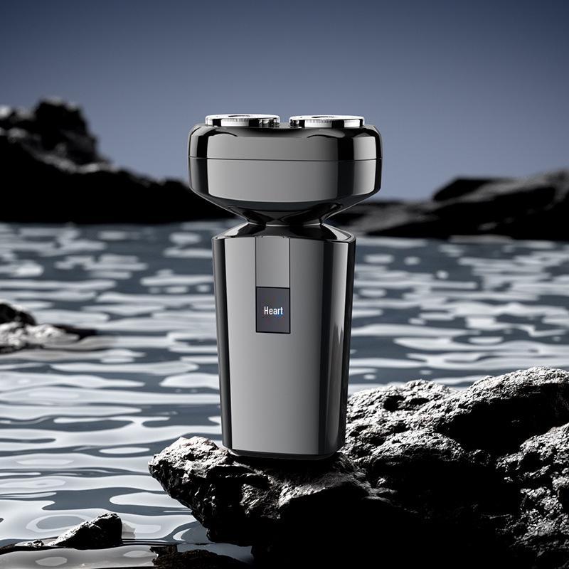 Mini Rechargeable Double-Head Waterproof Electric Shaver for Men - Portable Hair Remover for Travel