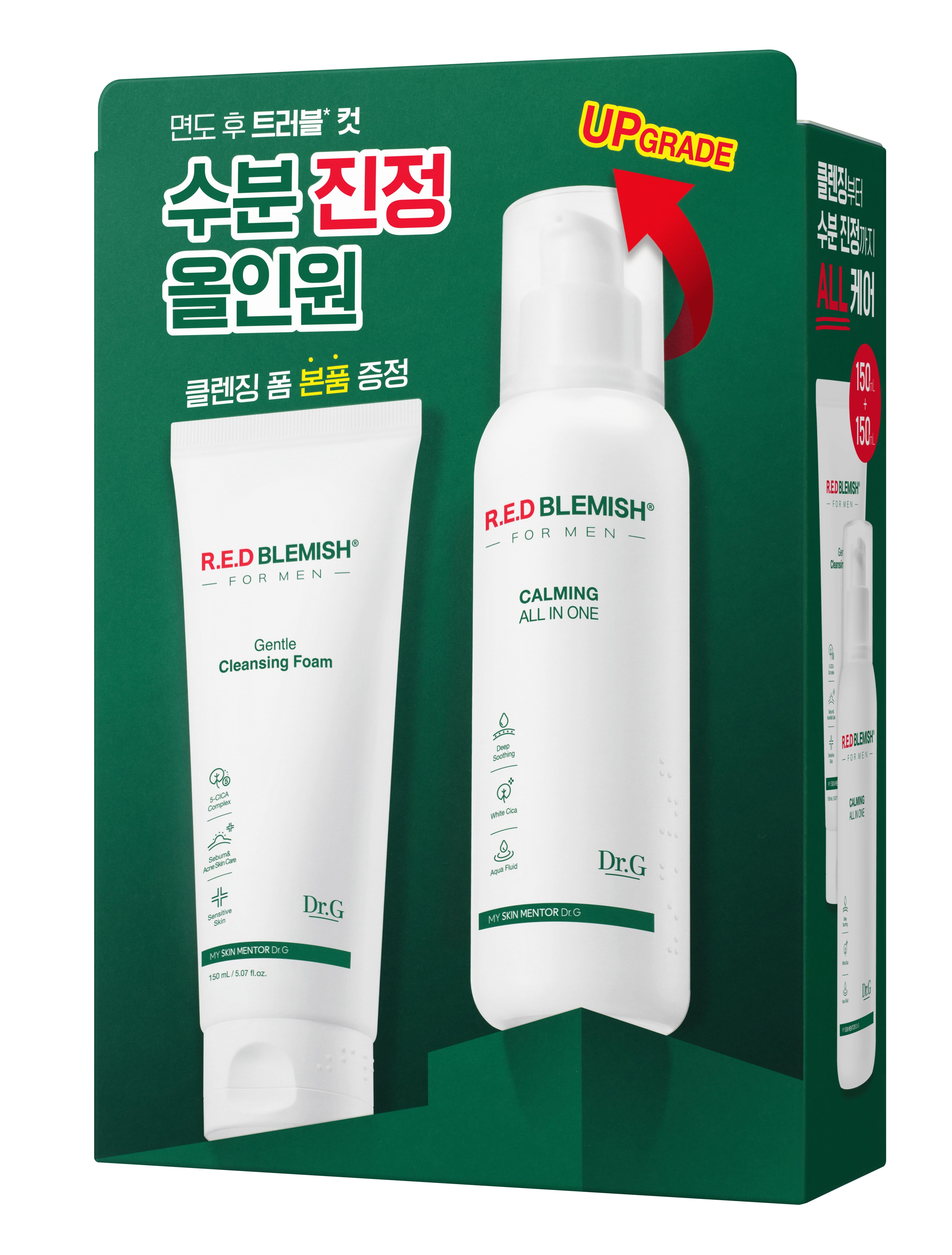 

Dr.G Red Blemish for Men Fluid/Foam 2-piece planning set Soothing All-in-One + Cleansing Foam