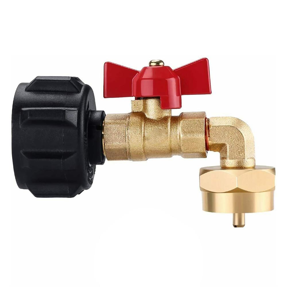 

90 degree Propane Refueling Adapter QCC1 & 1lb on/off control Valve