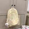 Schoolbag Lightweight Simple Solid Color Backpack Casual Versatile College Student Class Bag School Bag Female Outing Wind Student Backpack