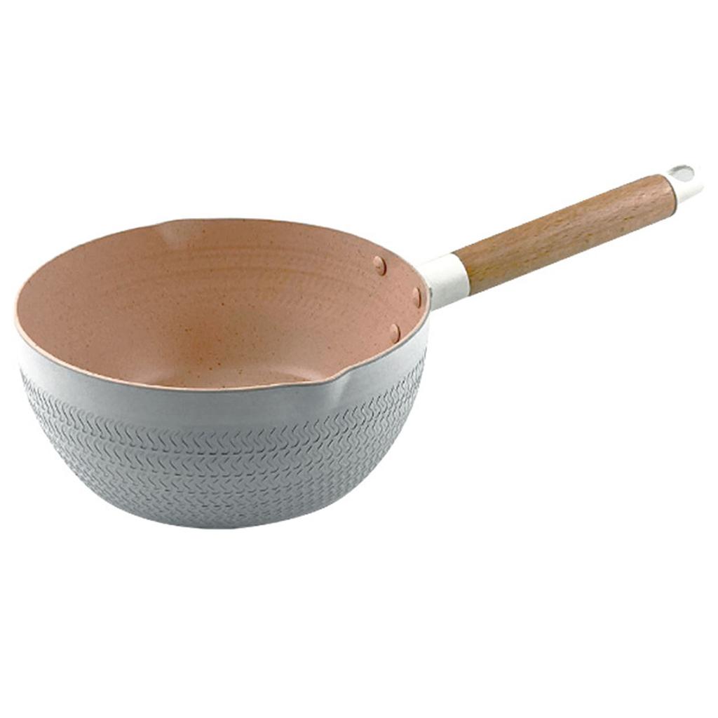Nonstick Sauce Pan for Cooking Soup Noodles Aluminum Multifunctional Milk Pot Pan Cookware White