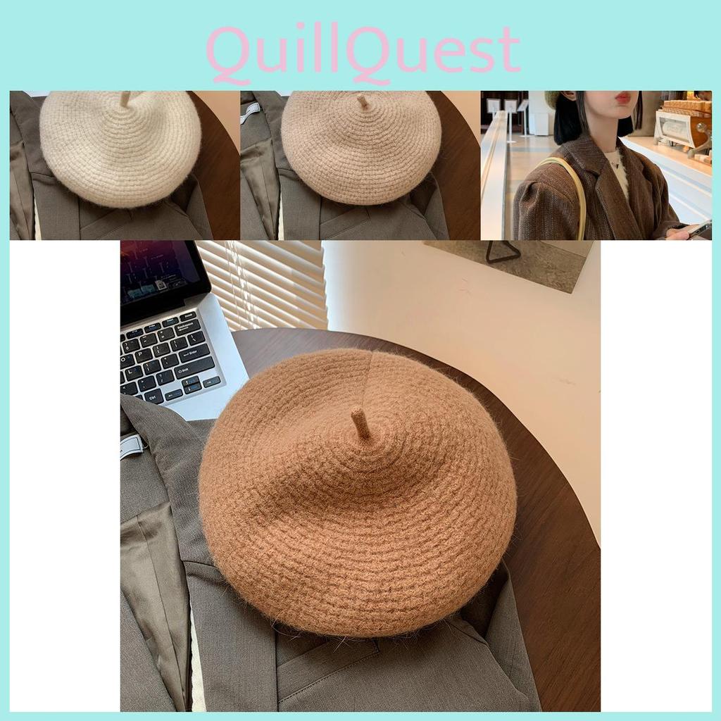 Warm Comfortable Beret For Women Fashionable Cotton Hat In Black Blue More And