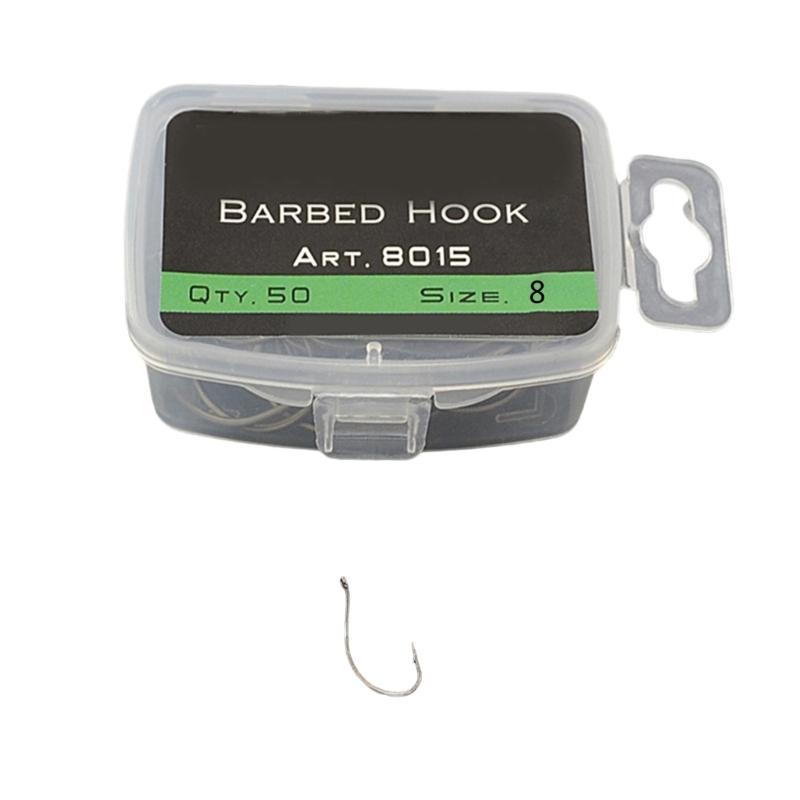 50Pcs Barbed Fishings Hook Replacement Highly Carbon Stainsless Steel Eyed Fishes Hook Rustproof Carp Fishings Hook