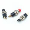 Mini Self-Locking Push Button Switch PBS-110 PB05A, Gold-Plated 2-Pin, 7mm, Round Latching Power Switch