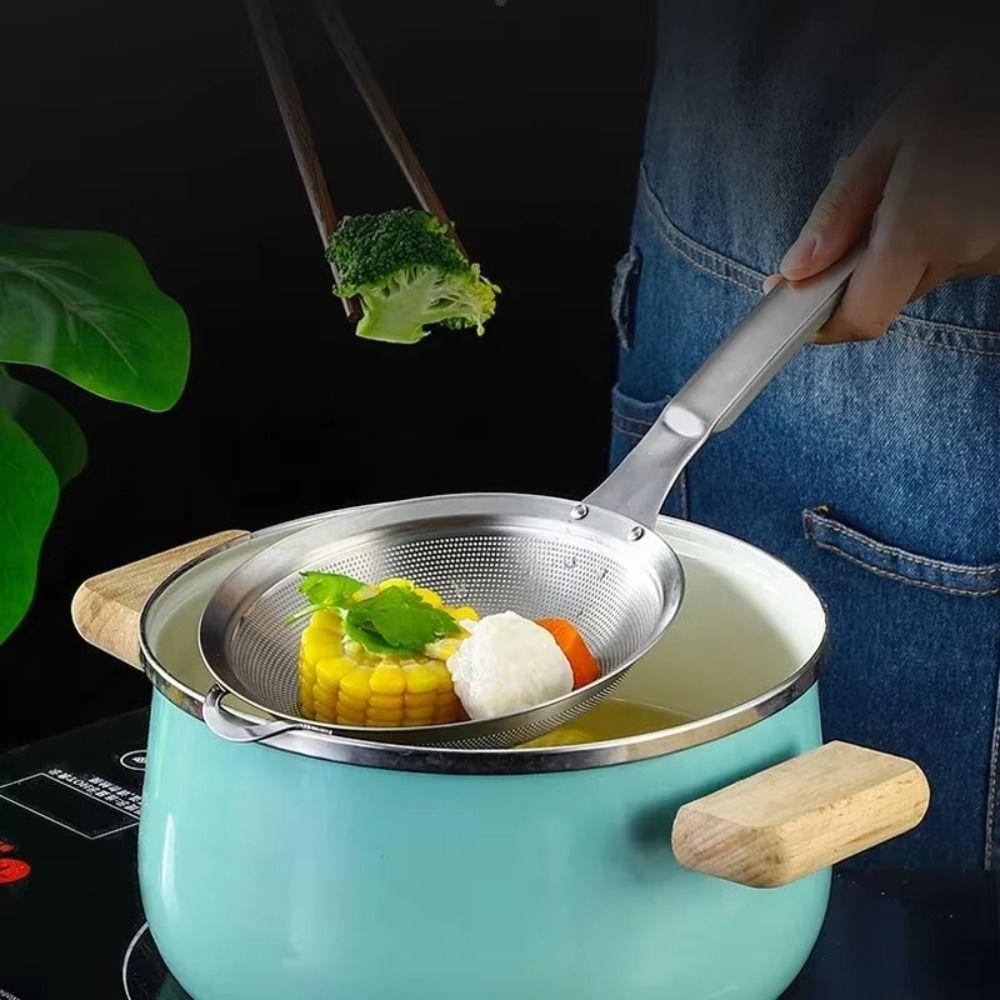 80 Mesh Fine Mesh Filter Spoon 304 Stainless Steel Flour Colander Juice Filtering