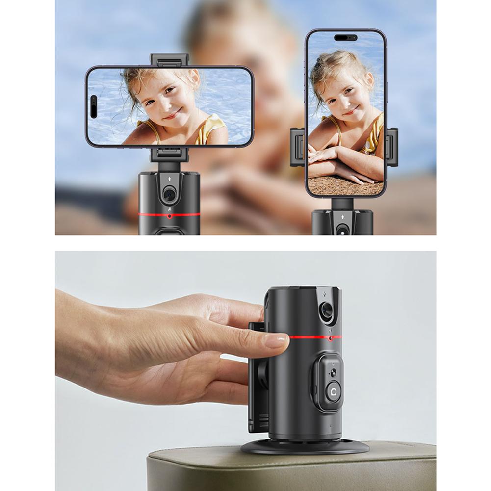 Automatisk spårning Telefonhållare 360° Rotation Handhållen Huvudstabilisator Gestkontroll Uppföljning Panorering Tilt för Tiktok Videoinspelning
