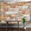 Brick Wall Mural Tapestry Wall Hanging Stone Wood Retro Boho Psychedelic Hippie Tapiz Art Dorm Home Decor
