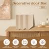 3Pcs Decorative Book Box Modern Fake Book Storage Box Linen Fabric Faux Books Book Shaped Box Ornaments for Bookshelf Tabletop
