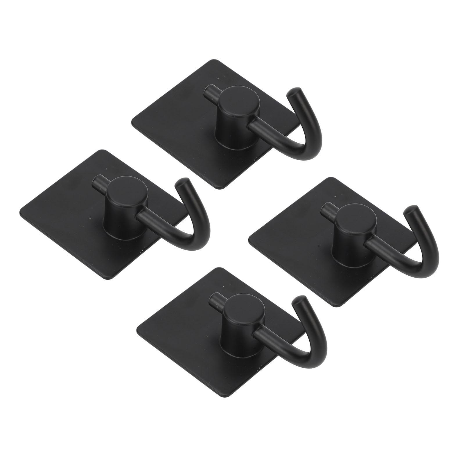 

4 шт. Клейкий крючок Без сверления Настенный держатель Полированная нержавеющая сталь Высокая несущая способность Подвешивание