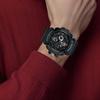 Casio DIGITAL Series-Disc Black Warrior Waterproof, Shockproof and Antimagnetic Men's Watch 3D Dial All-Metal Pointers Quartz Movement GAC-100-1A