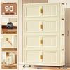 70-90cm No-Install Folding Storage Cabinet for Home, Living Room, Bedroom, Multi-layer Wardrobe, Sundries Organizer.