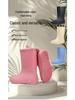 Women's Mid-Calf Waterproof Fashion Rain Boots - Non-slip, Wear-resistant, Solid Color Outdoor Water Shoes