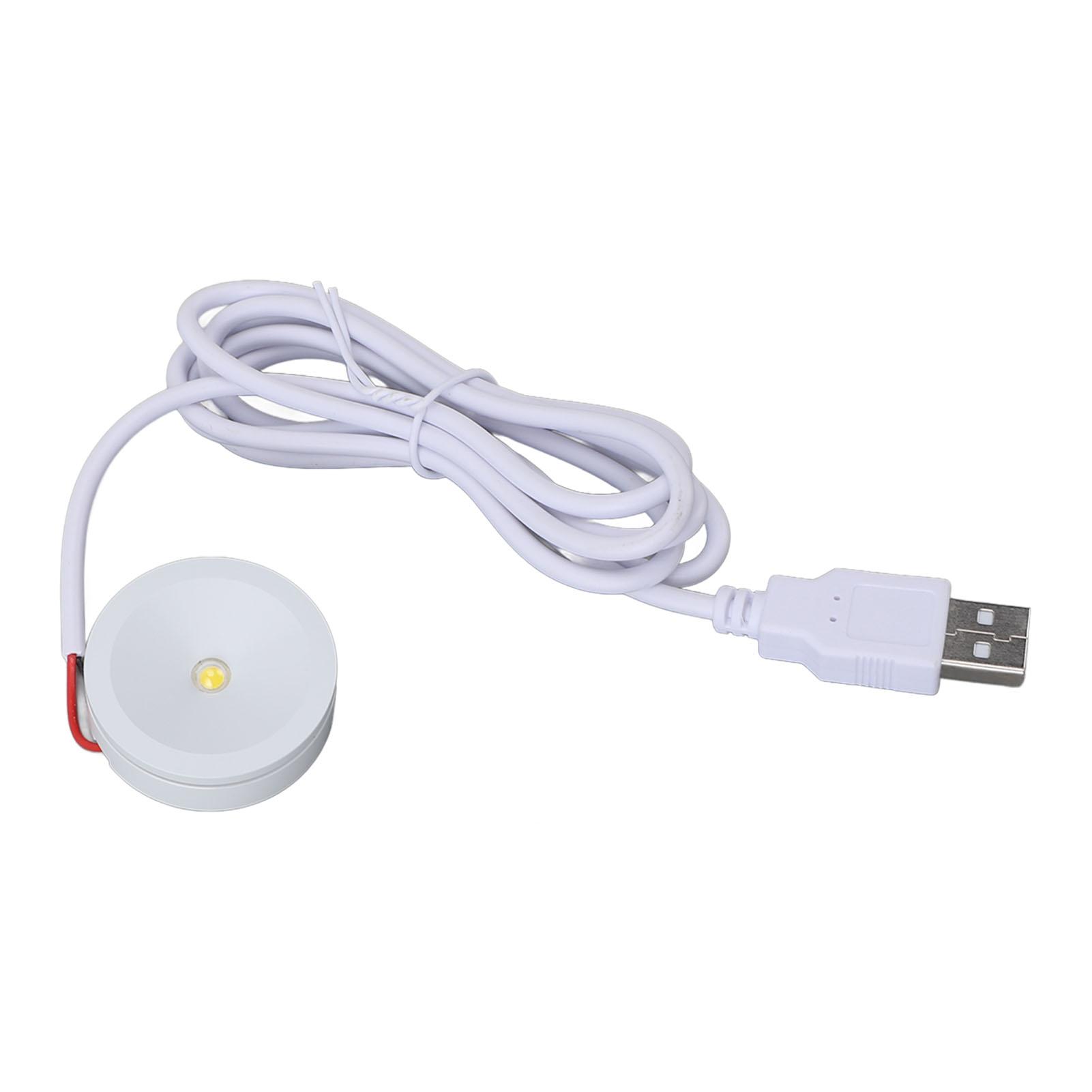 

2 Sets Mini Spotlight 5V 1W USB LED Round Eye Caring with 4.3ft Wire Jewelry Display Lighting Fixture for Showcase