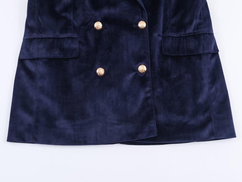 Velvet Suit Jacket & Bell Bottom Pants - Autumn European/American Style