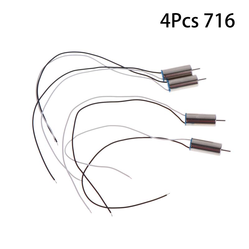 4 X Diy Dc3.7V 50000Rpm 716 Hollow Cup Coreless High Speed Cw Ccw Motor With 4 X 50Mm A B Propeller For Diy Micro Fpv Quadcopter