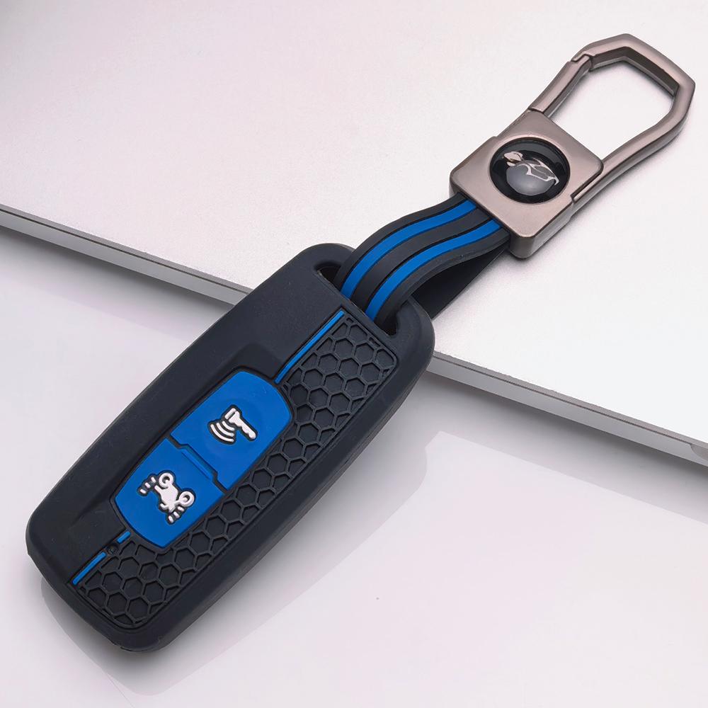 Silicone Motorcycle Key Fob Cover for Honda PCX125 PCX150 PCX160 ADV150 with Keychain Honeycomb Texture Shockproof Motorcycle Remote Key Protector чёрный