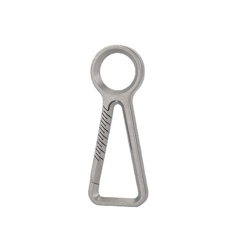 Titanium Alloy Keychain EDC Key Holder CNC Integral Molding Process Simple Key Ring Quick Release Spring Clips Hooks