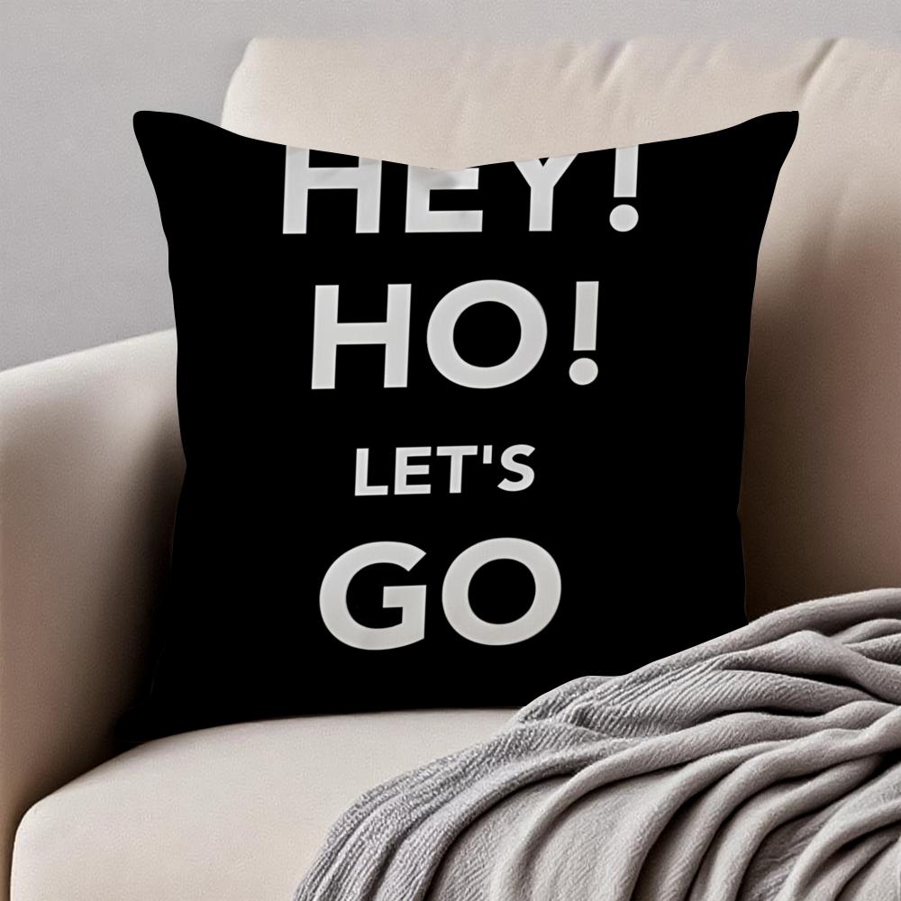 Band Punk RRamones Cushion Cover Pillowcase Antidustmite Invisible Zipper Short Plush Sofa Cushion