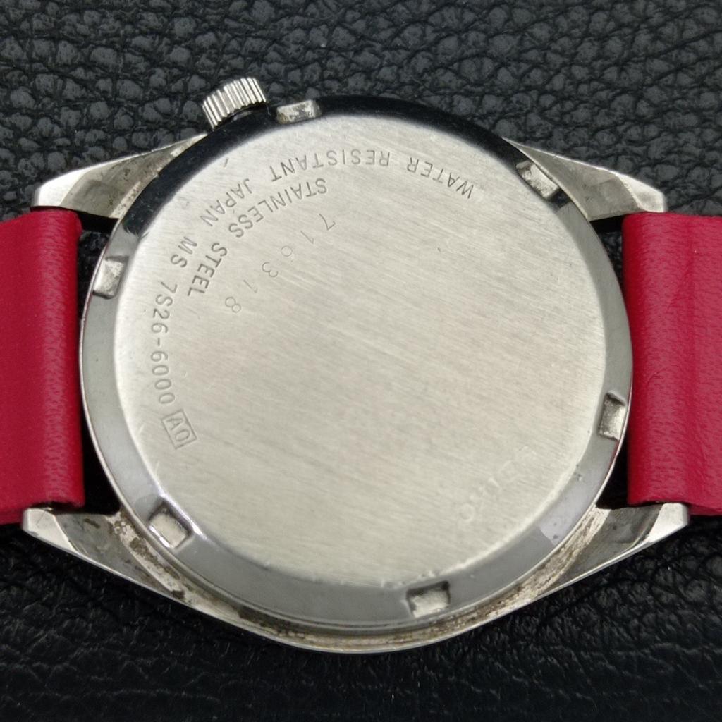 VINTAGE SEIKO 5 AUTOMATIC 7S26A JAPAN MENS RED COLOR DIAL WATCH a702616-1 R209-a702616