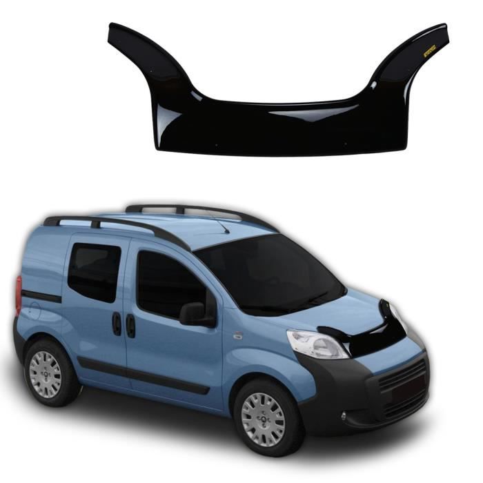 Déflecteur de Capot - SCOUTT - Fiat Fiorino 2007-2019 - ABS Plastique - Installation Facile - Noir