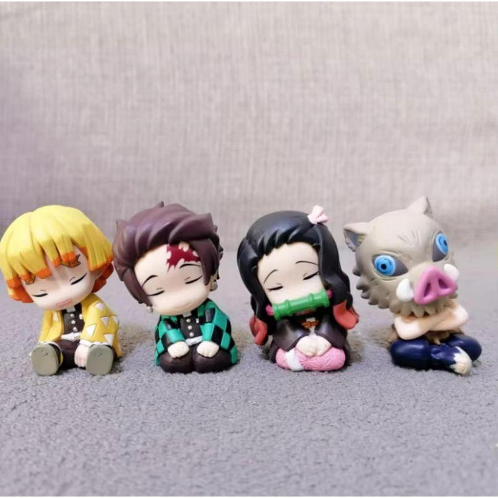 Neu auf Lager Dämon Schulter an Schulter Sitzende Haltung Blind Box Kawaii Kamado Actionfigur Schreibtischdekoration Überraschungsgeschenke für Fans