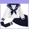 Adorable Girls Academy Style Sailor Uniform Set With Removable Hood For Summer
