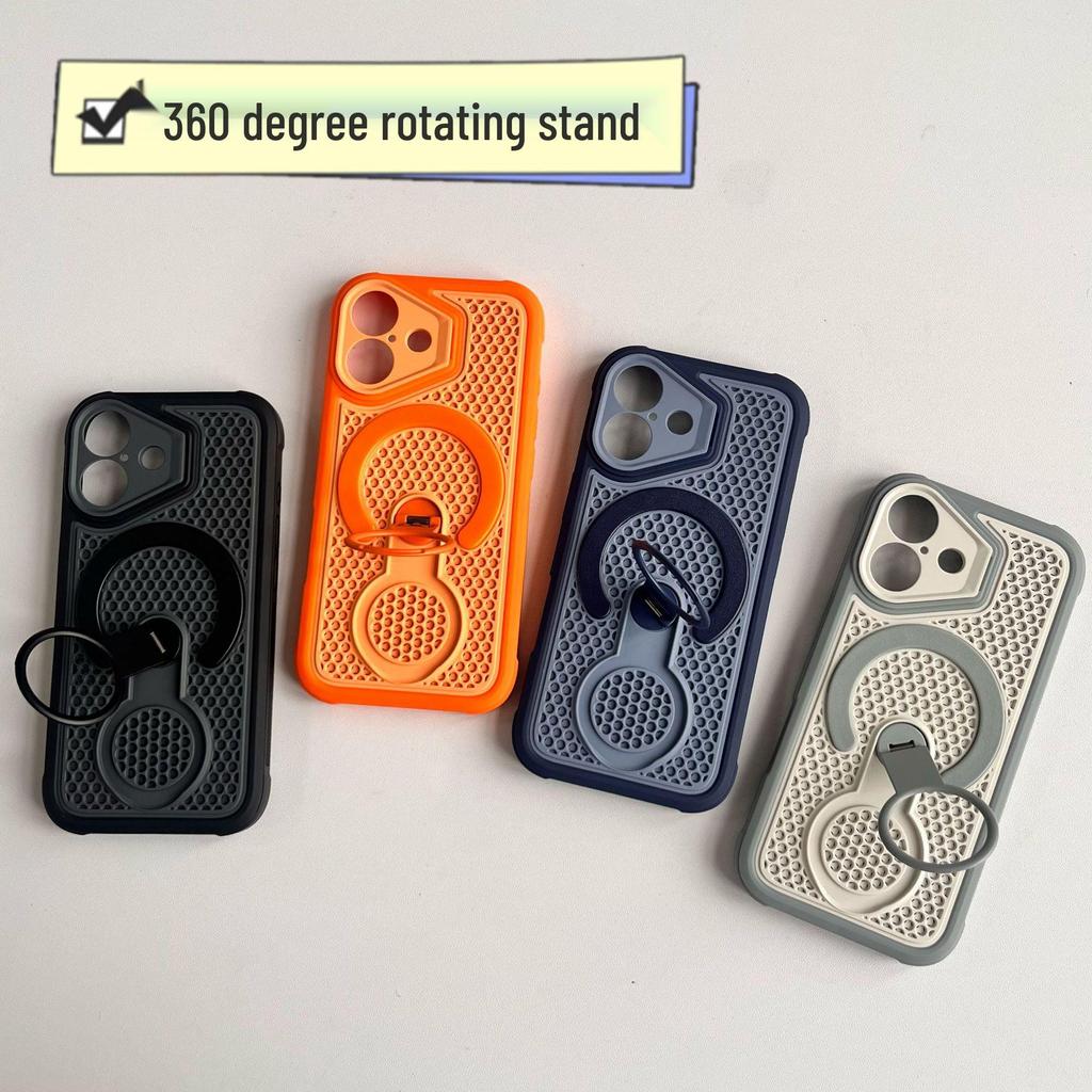 iPhone 17 Pro Max Magnetic Cooling Case with 360 Stand, Compatible with Apple 16/15, Full Coverage Protection for 14