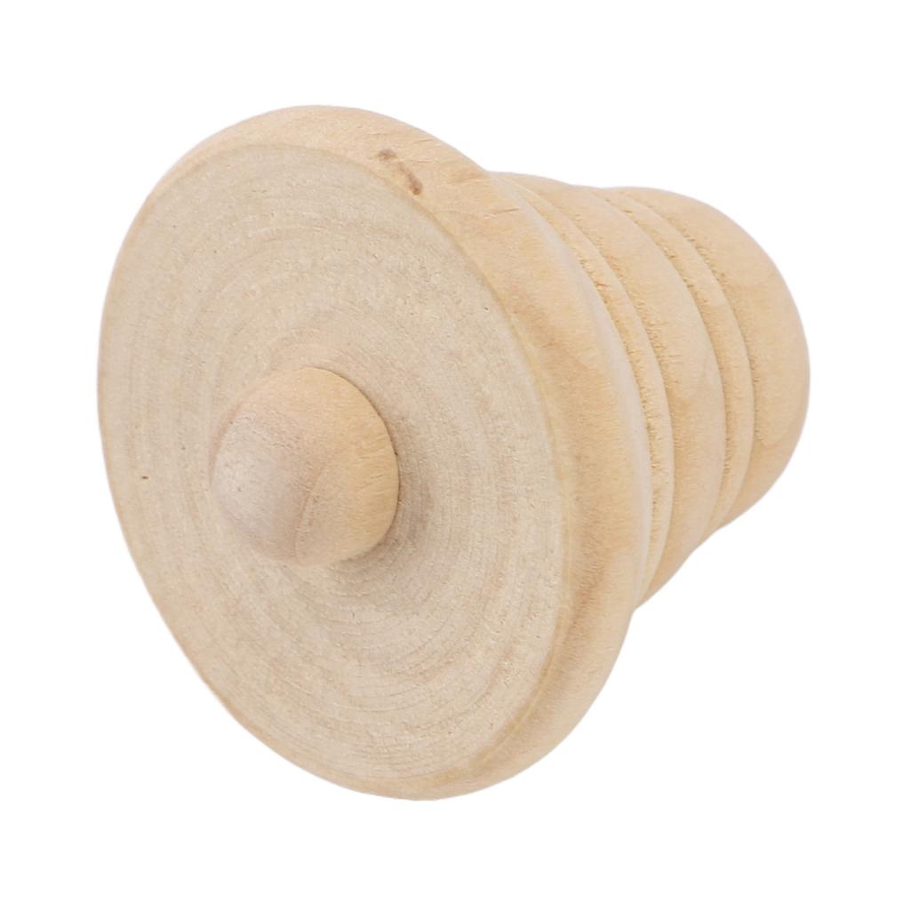 10 Buc. Decor Clopoțel din Lemn Gol Drăguț Neterminat Ornament Clopoțel de Crăciun cu Șnur de Agățat