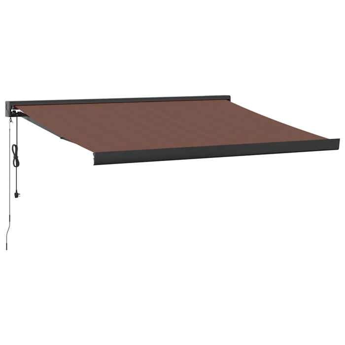 VidaXL Automatic Retractable Awning Brown 300x250 Cm 3215733