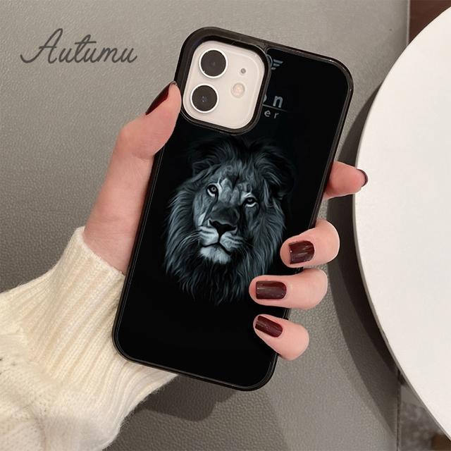 Mighty Animal Lion Phone Case for iPhone 11 12 13 14 Pro Max Mini X XR XS SE 2020 6S 7 8 Plus Samsung Galaxy S21 S22 Cover Shell