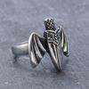 Creative bat wing sword titanium steel ring dark gothic retro personalized three-dimensional ring jewelry