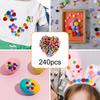 240 Pieces Balls Pompoms Soft DIY Creative Crafts Arts and Craft Making for School Activities, Home