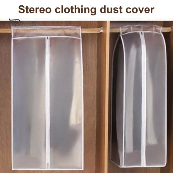 Îmbrăcăminte rezistentă la praf Husă supradimensionată Închidere cu fermoar Rochie translucidă Costum Capac de protecție pentru haină Geanta de depozitare agățată