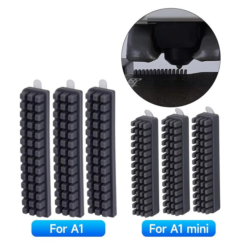 For Bambu Lab A1 Mini Nozzle Wiper Silicone Brush Cleaner Tool Hotbed Mounted For Bambu Lab 3D Printers A1/A1 Mini Accessories