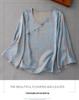 Neues Rayon Chinesisches Jacquard Sommerhemd im Nationalen Stil mit schrägem Knopfleisten