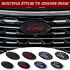QVHI3 Car Front Hood Grille Emblem Bagde Sticker Cover Accessories Auto Styling For Ford Focus Kuga Mondeo SMax Fiesta Ranger Mustang