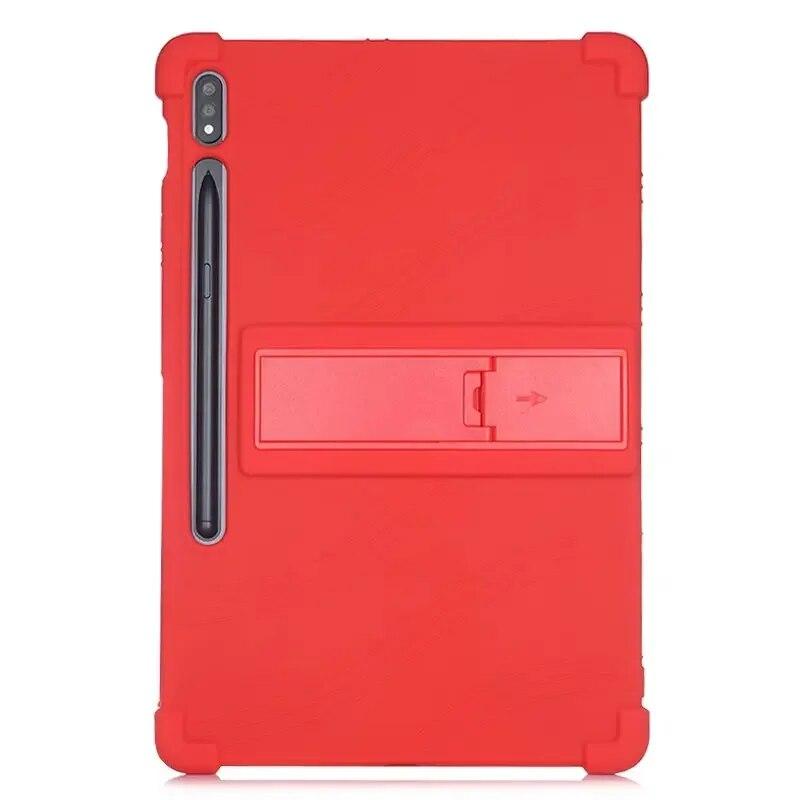 Case For Samsung Galaxy tab S9  Plus FE 12.4 Cover For Tab S9 11incs SM-X810 X816B Kickstand Funda with 4 Shockproof Airbags Soft Silicone