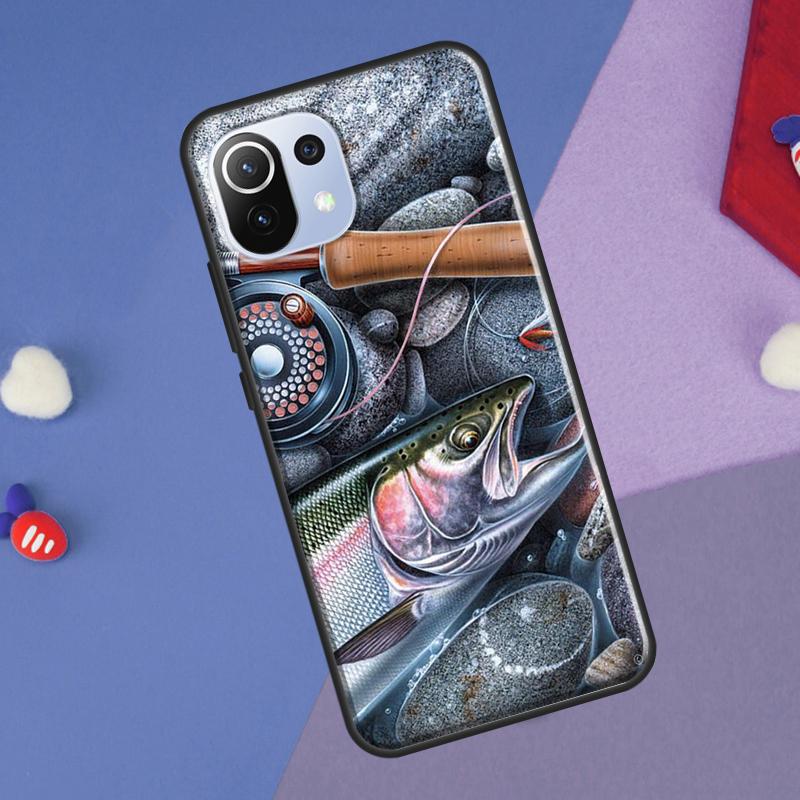 Rainbow Trout Fishing Cover For Xiaomi 14 Ultra 13 11T 12T 13T 14T Pro POCO X6 X7 Pro X3 X5 F3 F5 F6 M6 Pro Case