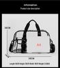 Korean Style Transparent Travel Bag - Large Capacity Water-Repellent Gym and Beach Tote