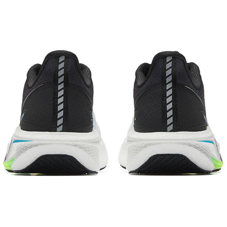 New Anta Shock Absorbers Slip Resistant Low Top Nitrogen Technology Running Shoes Men's Black White Blue 112515583-2