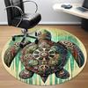 1pc Turtle Artwork Chair Carpet for Office Non-Slip, Machine Washable Rug for Office, Room - Holiday Decor, Machine Made Yy251016106