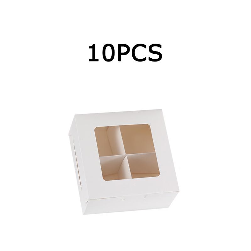 

WTEMPO Многосекционные бумажные подарочные коробки с прозрачным окошком для ювелирных изделий, мини-мыла, небольших подарков. Идеально подходят для дня рождения, свадьбы и других праздников! 7.5*16*16cm*10pcs белый
