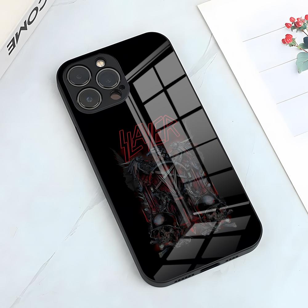 S-Slayer Metal Rock Band Handyhülle Für IPhone 17 Pro Max 15 Pro 16 14 Plus 12 13 Mini 11 Pro Stoßfeste Glasabdeckung