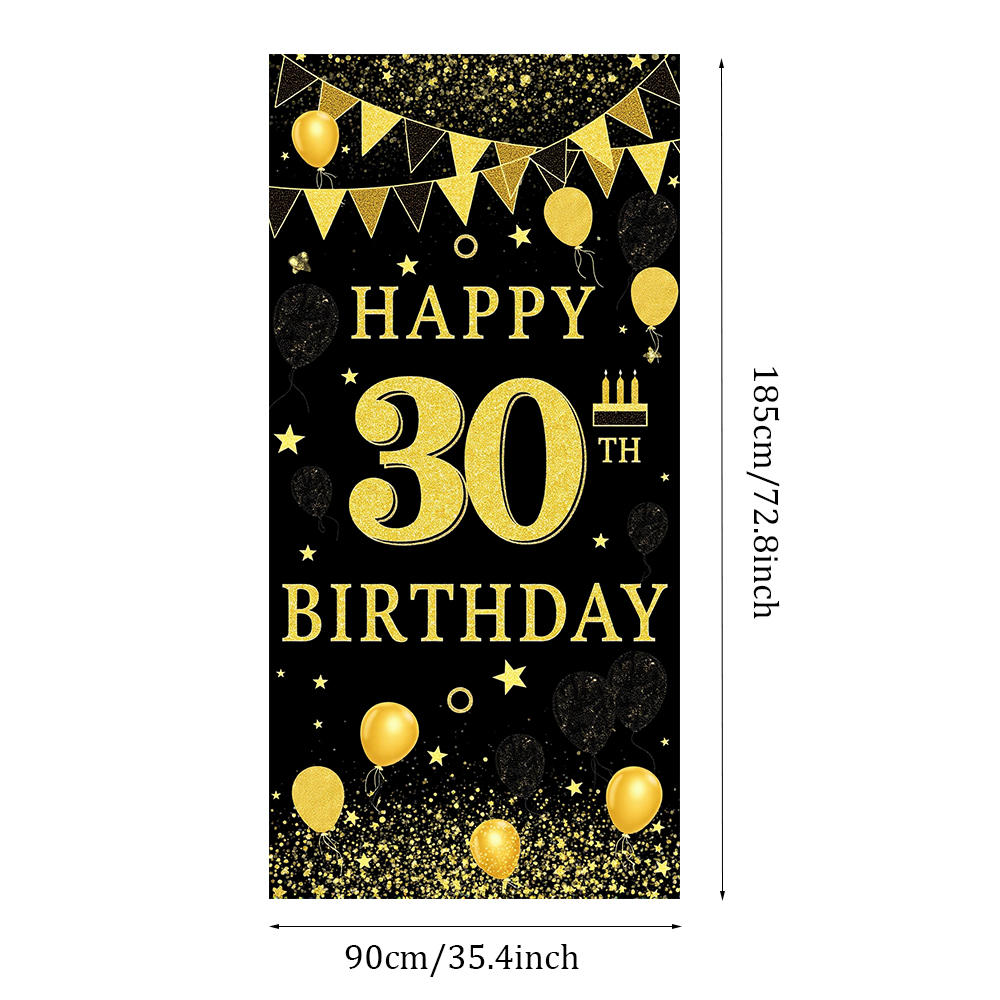 

Pink Gold Black Happy Birthday Background Rose Gold Glitter Balloon Birthday Decoration Party Decor Home Photography Backdrop