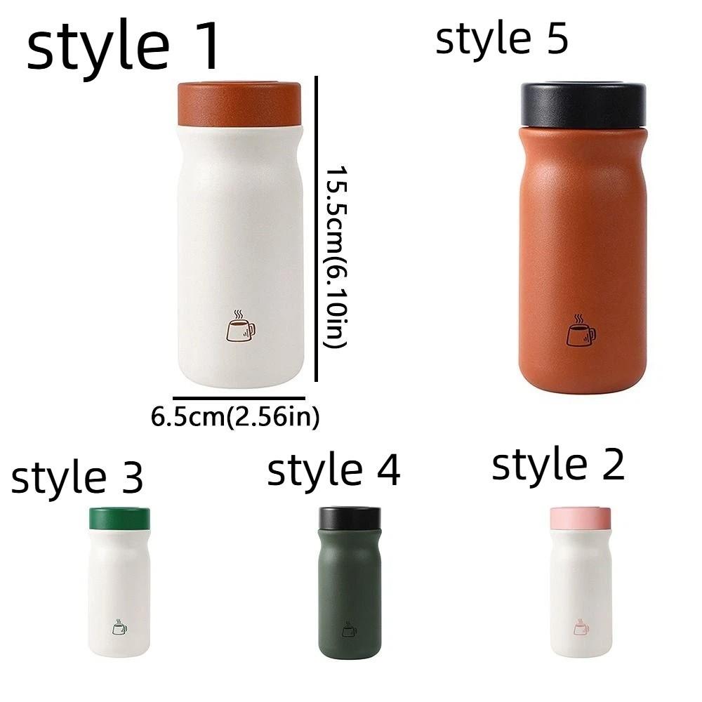 Portable Thermos Bottle Double-Layer Insulated Flask Tea Cup Mini Thermal Water Bottle Hiking
