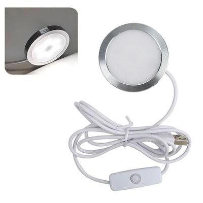 RGB Color Adjustable USB Circular Lamp DIY Bright Light Aluminum Alloy Lamp 5V 3W Ultra-thin LED Light Show Case Lighting