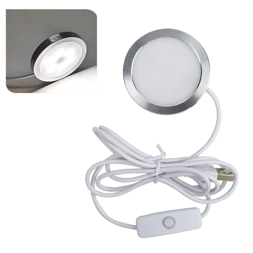 RGB Color Adjustable USB Circular Lamp DIY 5V Ultra-thin LED Light Bright Light 3W USB Powered Night Lamp Clothing Cabinet