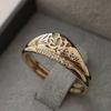 Three Heroes 18K Gold-Plated Women's Hollow Floral Ring - Stylish & Versatile Jewelry Accessory