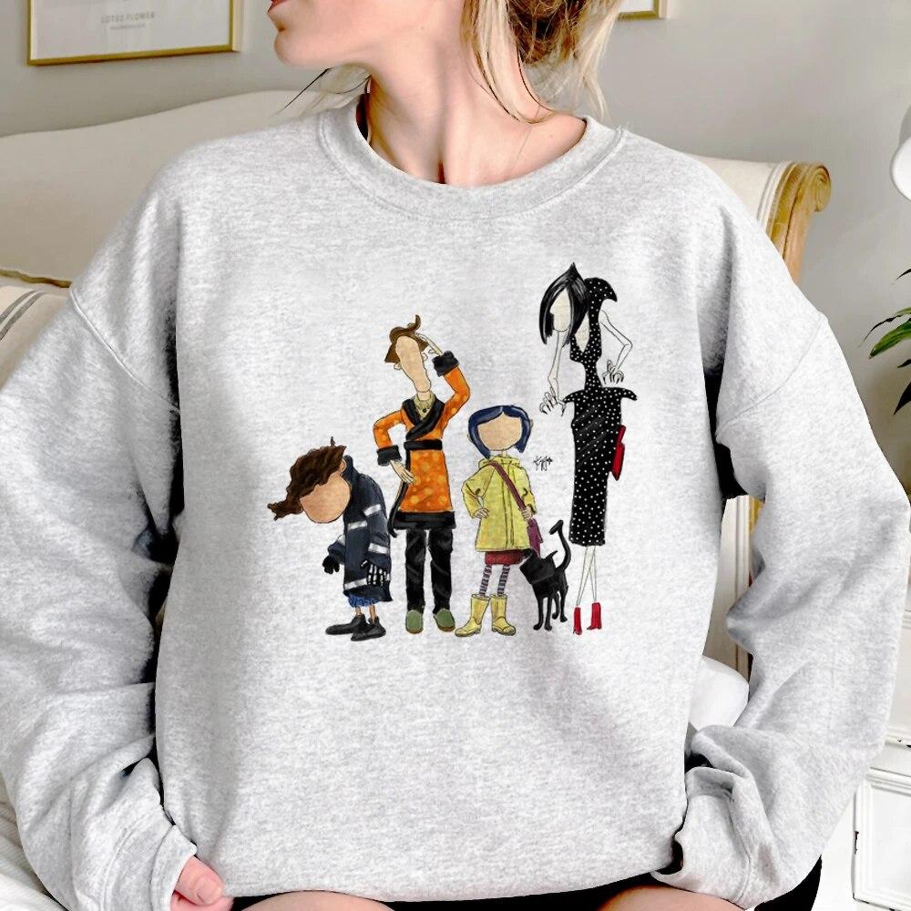 

Коралина толстовки женские японские аниме толстовки женские винтажные тянет