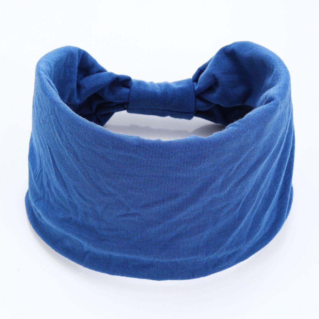 Bohemian Solid Color Stretchy Sports Headband - Sweat-Absorbing Yoga Hair Band Scarf Accessory